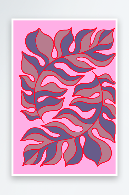 矢量复古潮流图案背景模版-众图网