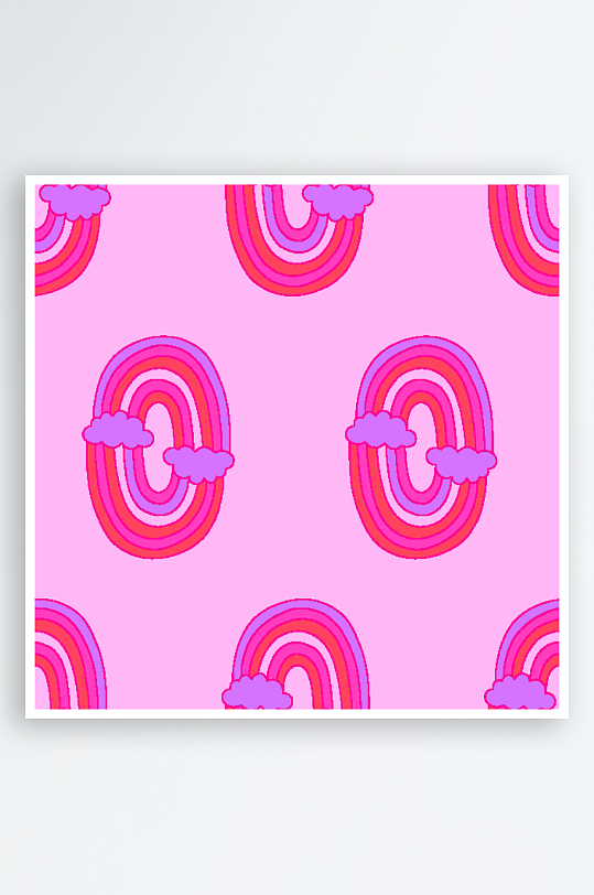 矢量复古潮流图案背景模版-众图网