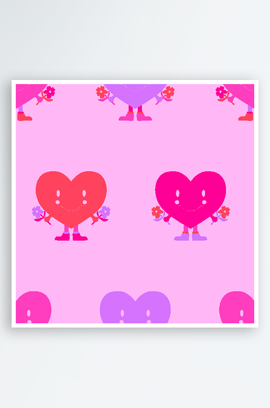 矢量复古潮流图案背景模版-众图网