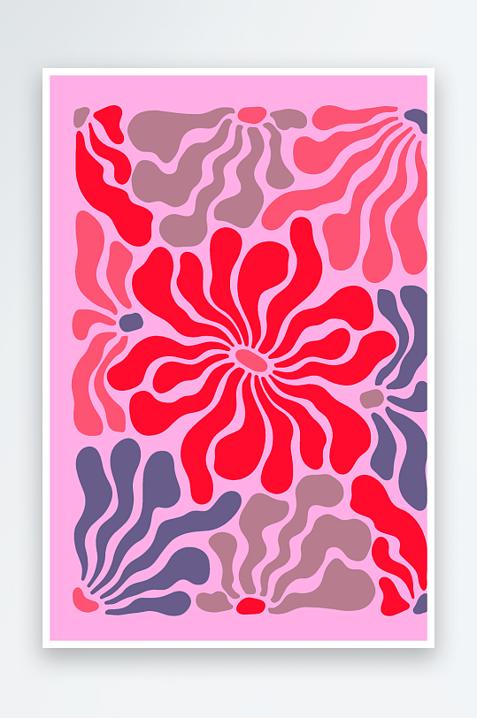 矢量复古潮流图案背景-众图网