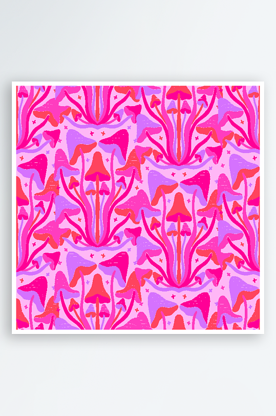 矢量复古潮流图案背景-众图网