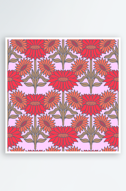 矢量简约复古潮流图案背景-众图网