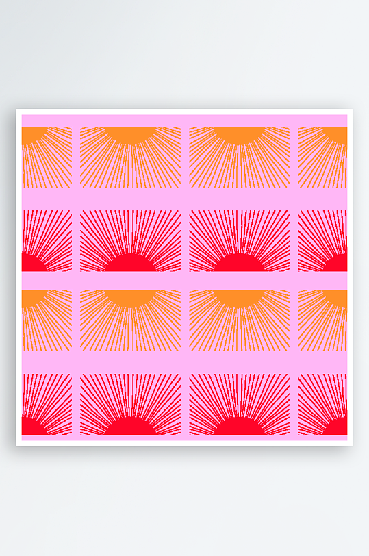 矢量简约复古潮流图案背景素材-众图网