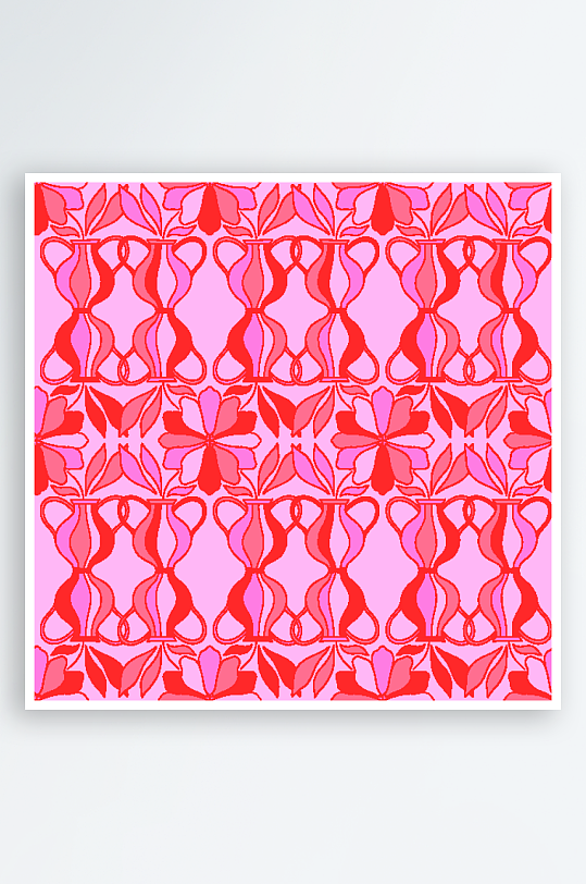 矢量简约复古潮流图案背景素材-众图网