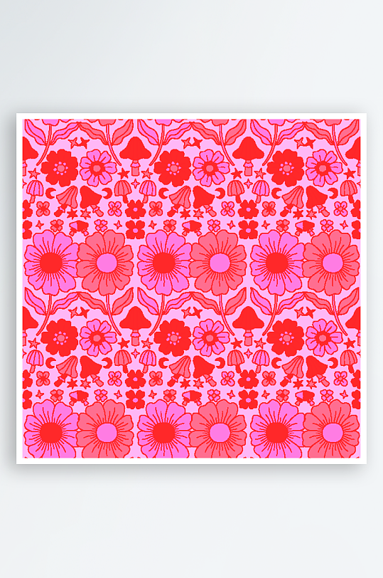 矢量简约复古潮流图案背景素材-众图网