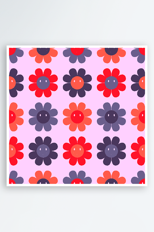 矢量简约复古潮流图案背景素材-众图网