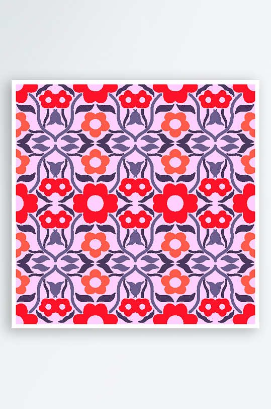 矢量简约复古潮流图案背景素材-众图网