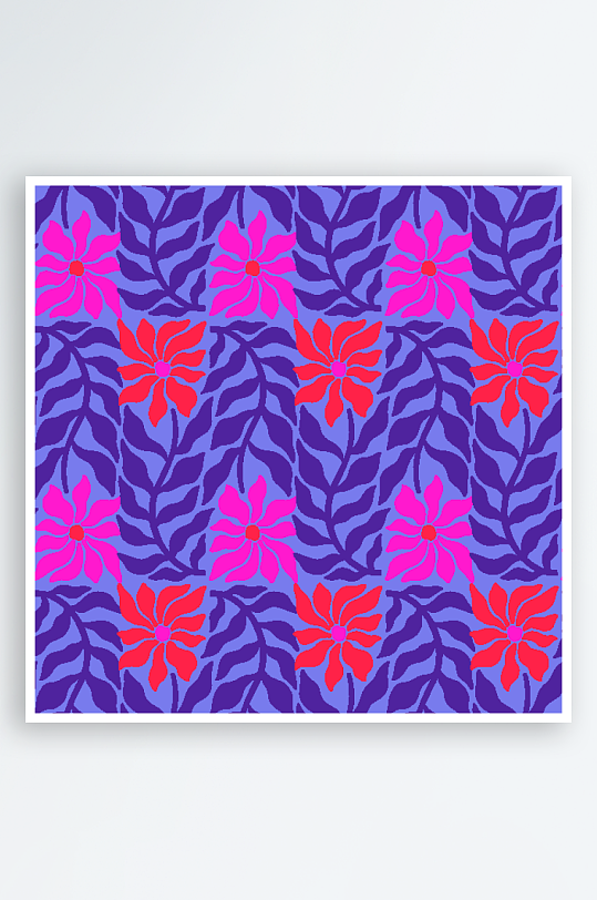 矢量简约复古潮流图案背景-众图网