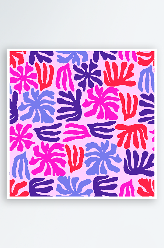 矢量简约复古潮流图案背景-众图网