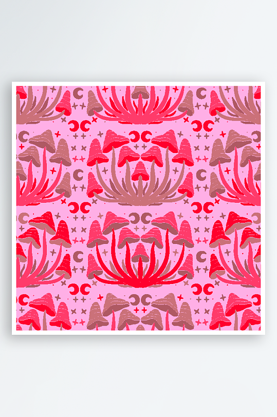 矢量简约复古潮流图案背景-众图网