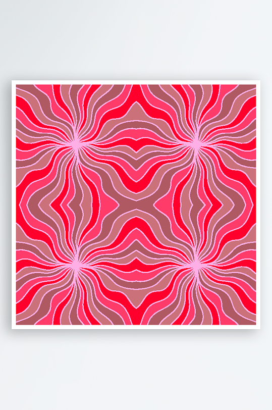 矢量简约复古潮流图案背景-众图网