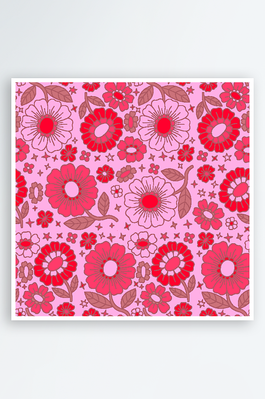 矢量简约复古潮流图案背景-众图网