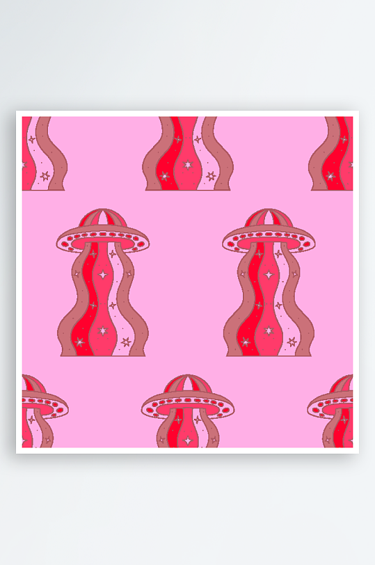 矢量简约复古潮流图案背景-众图网