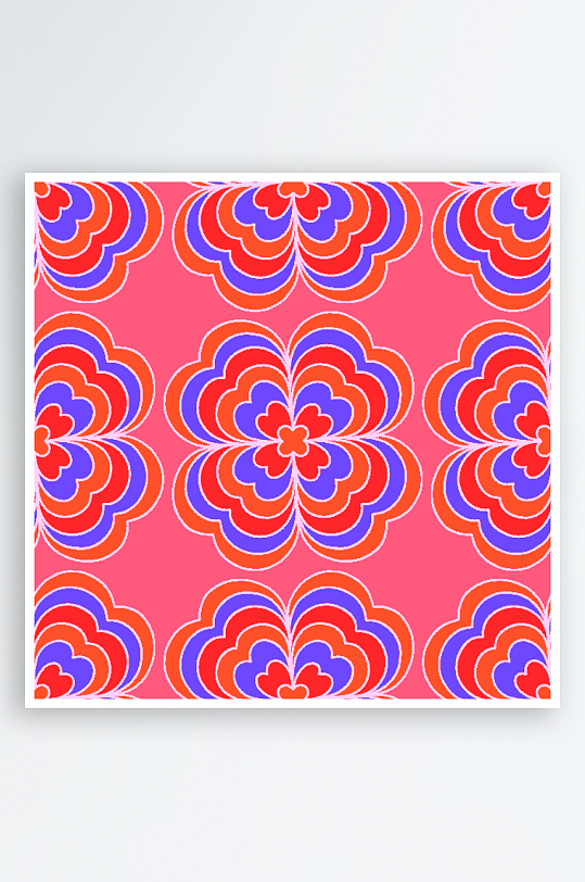 矢量简约复古潮流图案背景模版-众图网