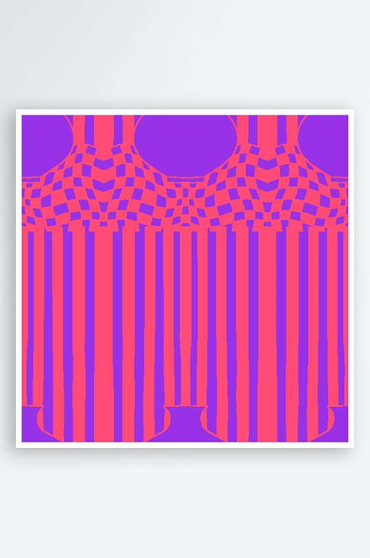 矢量简约复古潮流图案背景模版-众图网