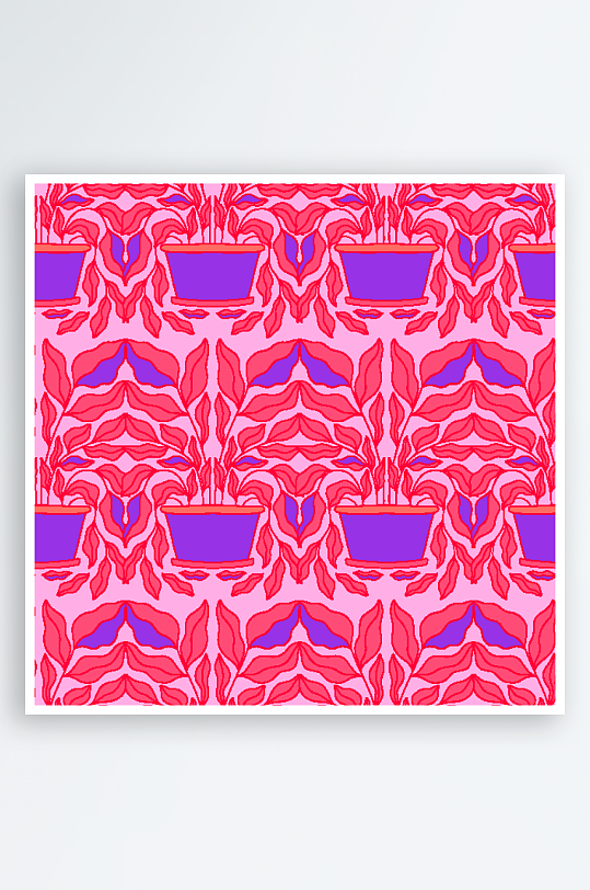 矢量简约复古潮流图案背景模版-众图网