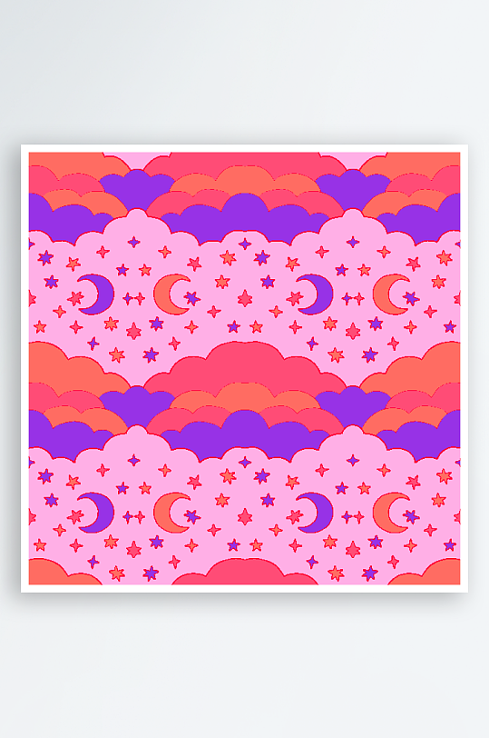 矢量简约复古潮流图案背景模版-众图网