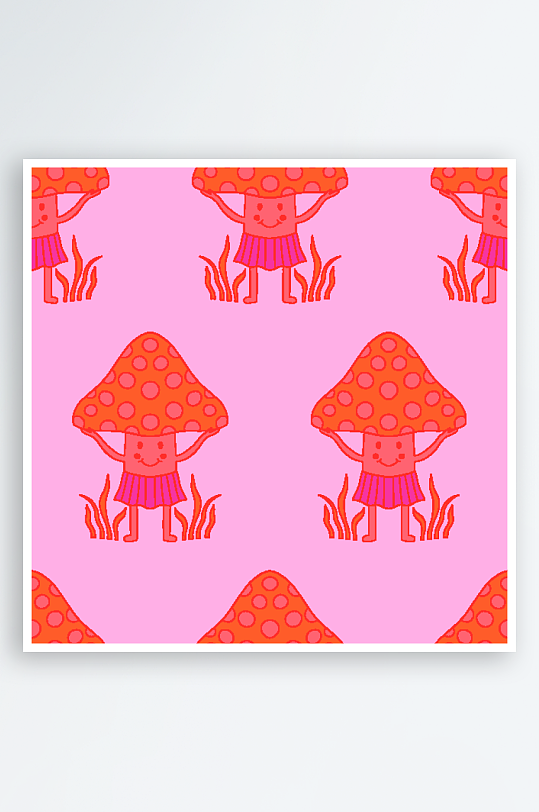 矢量简约复古潮流图案背景模版-众图网