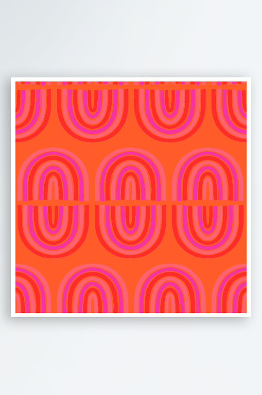 矢量简约复古潮流图案背景模版-众图网