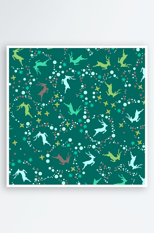 矢量圣诞底纹背景模版-众图网