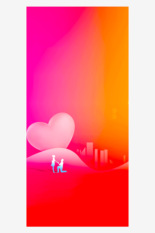 情人节海报背景模板-众图网