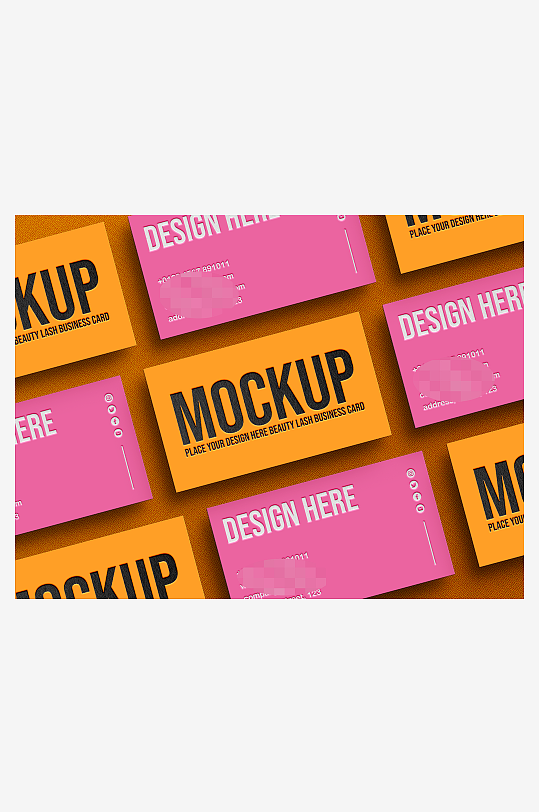 名片卡片场景展示vi样机企业模板-众图网