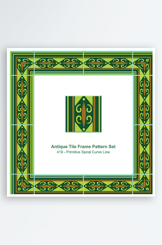 矢量方形围边图案素材-众图网