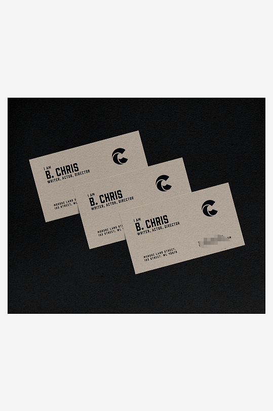 名片卡片场景展示vi样机商务模板-众图网