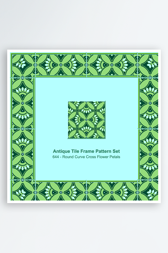 矢量方形围边图案素材-众图网