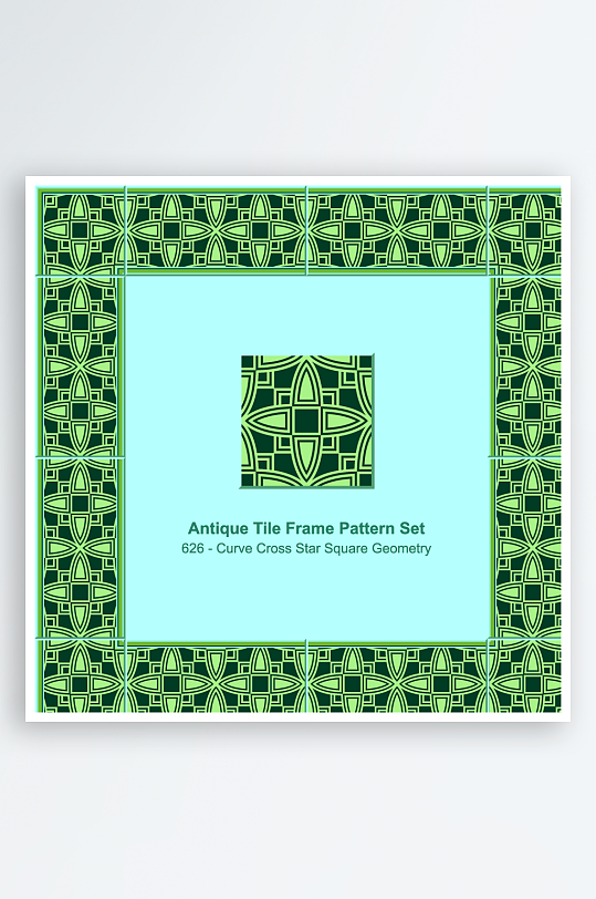 矢量方形围边图案素材-众图网