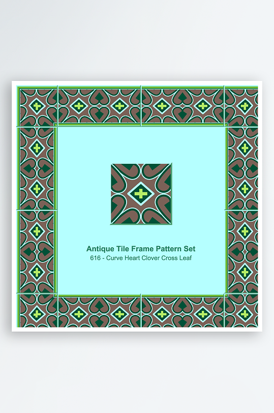 矢量方形围边图案素材-众图网