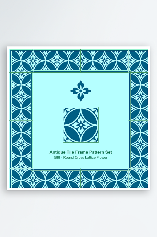 矢量方形围边图案素材-众图网