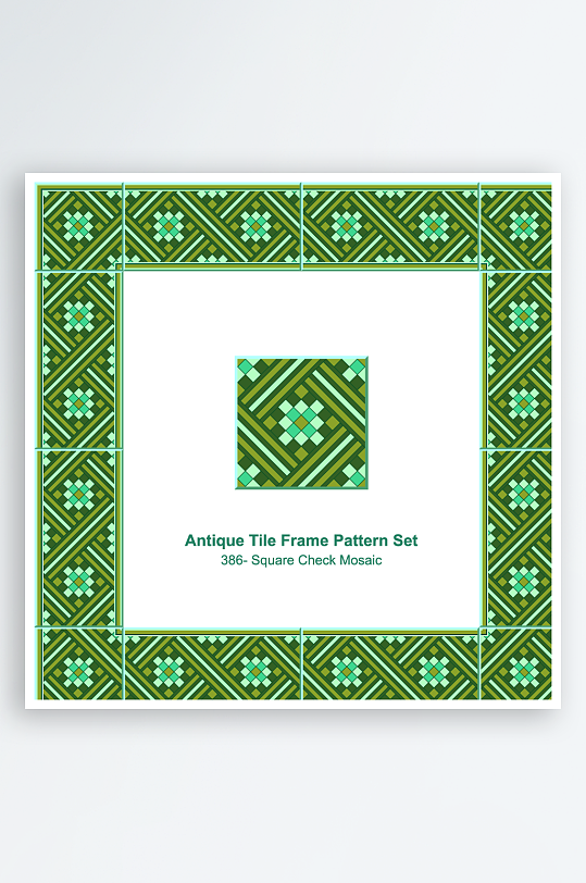 矢量方形围边图案素材-众图网