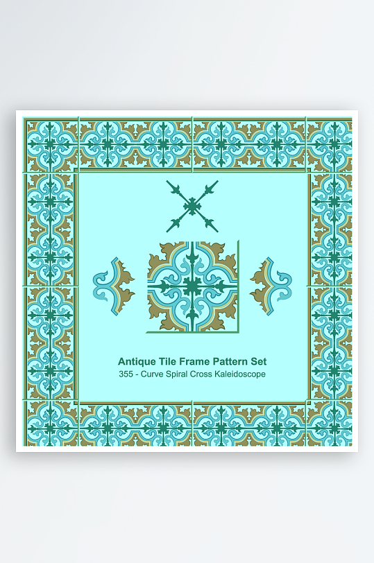 矢量方形围边图案素材-众图网