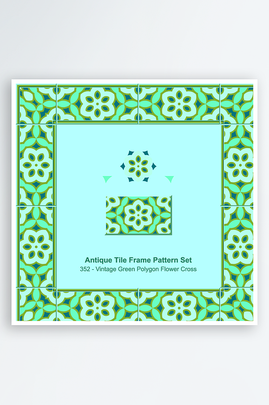 矢量方形围边图案背景-众图网