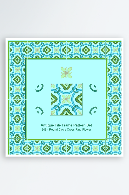 矢量方形围边图案背景-众图网