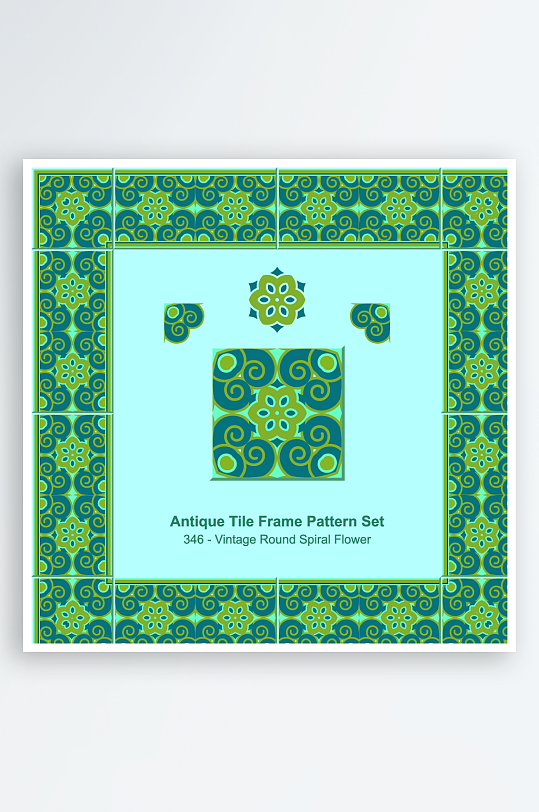 矢量方形围边图案背景-众图网