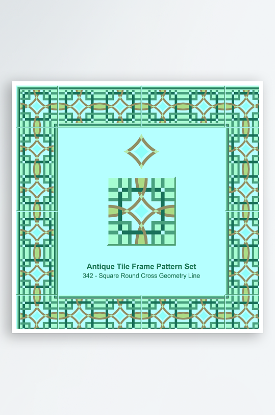 矢量方形围边图案背景-众图网