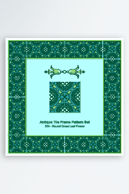 矢量方形围边图案背景-众图网