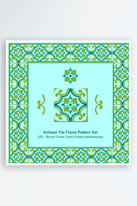 矢量方形围边图案背景-众图网