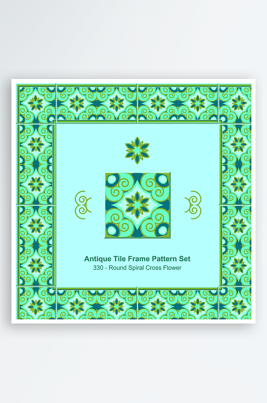 矢量方形围边图案背景-众图网