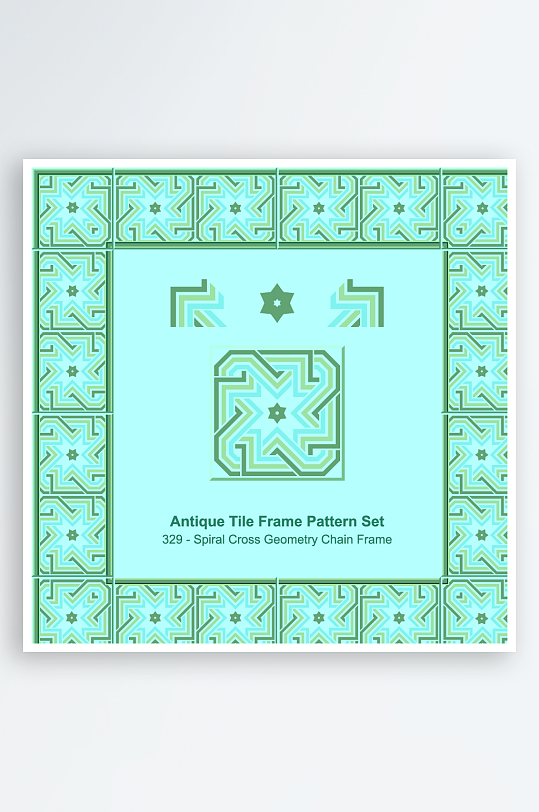 矢量方形围边图案背景-众图网