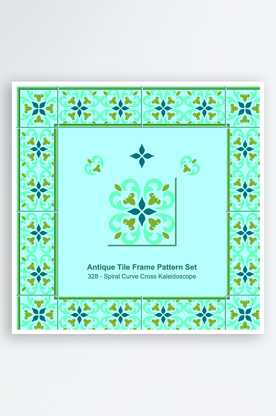 矢量方形围边图案背景-众图网