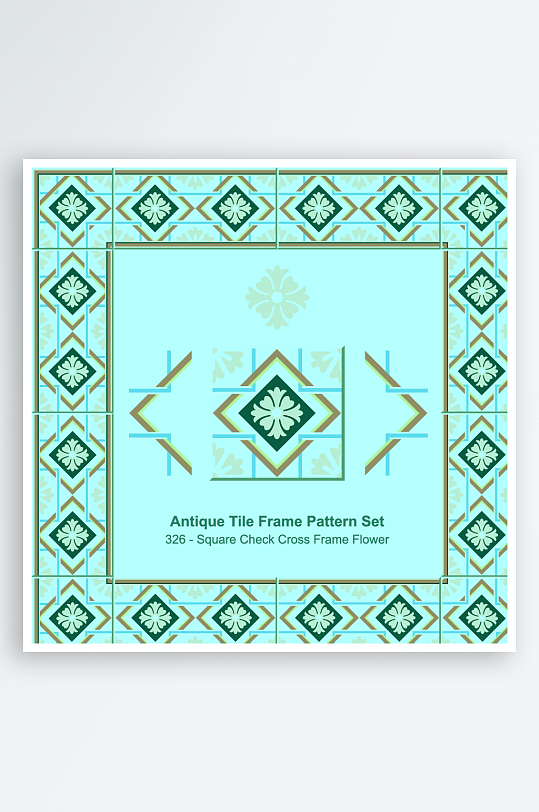 矢量方形围边图案背景-众图网