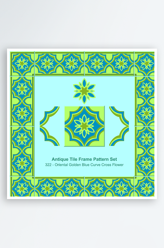 矢量方形围边图案背景-众图网