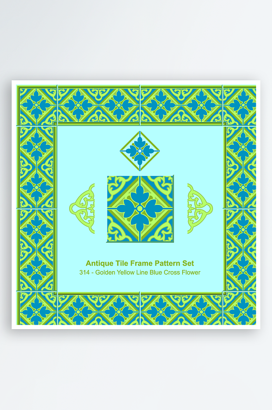 矢量方形围边图案背景-众图网