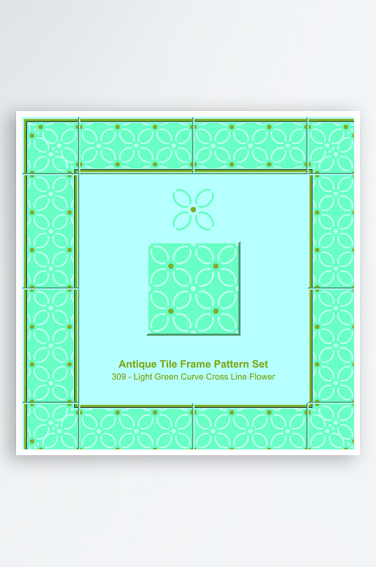 矢量方形围边图案背景模版-众图网