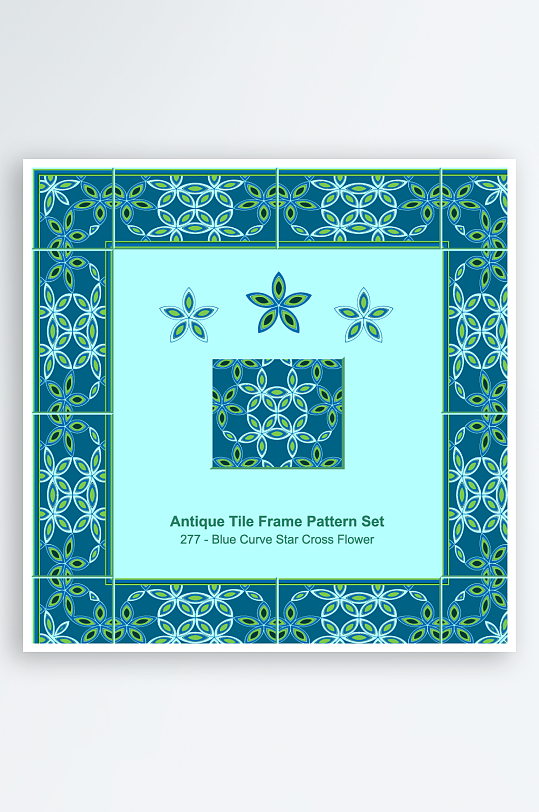 矢量方形围边图案背景模版-众图网