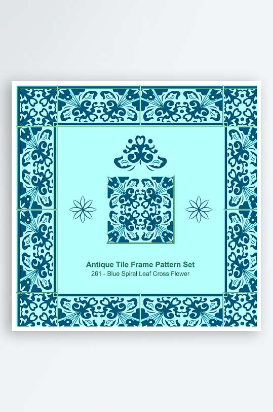 矢量方形围边图案背景模版素材-众图网