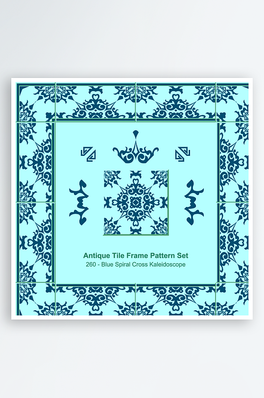 矢量方形围边图案背景模版素材-众图网